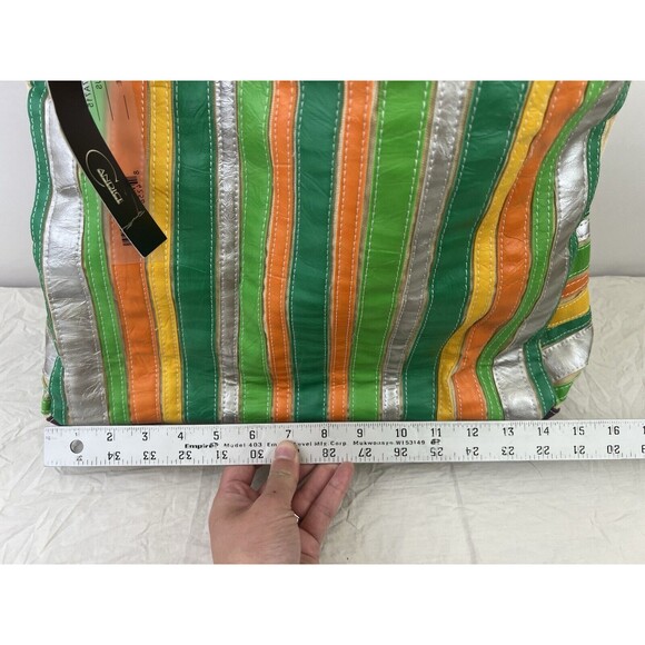 Vintage 90S Y2K‎ Candice Los Angeles Spring Summer Striped Shoulder Bag Purse - Picture 15 of 16
